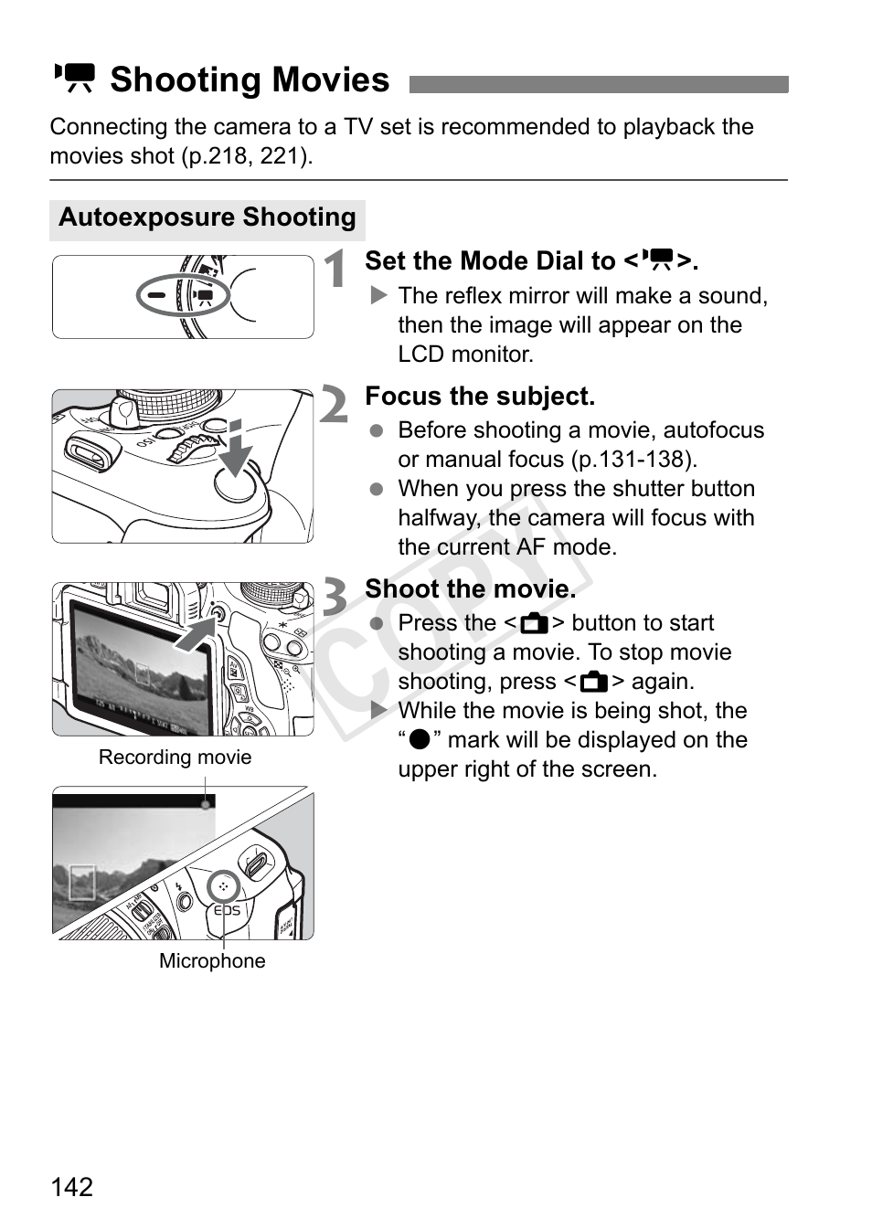 Cop y | Canon EOS Rebel T3i 18-55mm IS II Lens Kit User Manual | Page 142 / 324