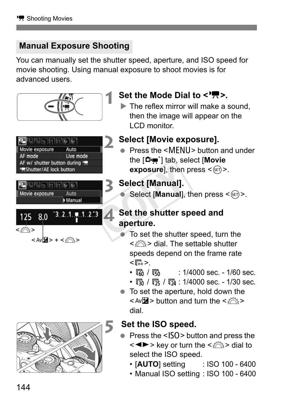 Cop y | Canon EOS Rebel T3i 18-55mm IS II Lens Kit User Manual | Page 144 / 324
