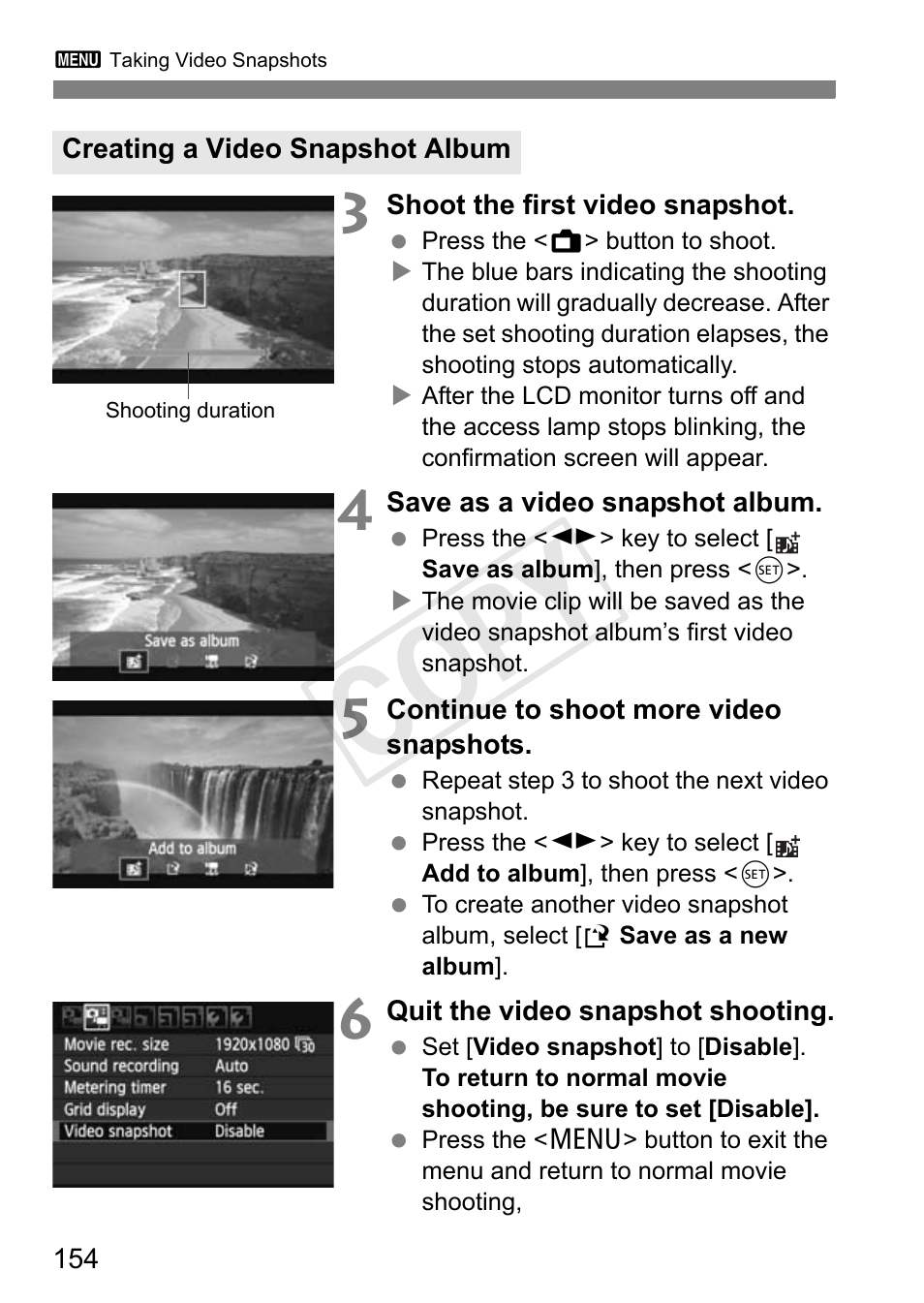 Cop y | Canon EOS Rebel T3i 18-55mm IS II Lens Kit User Manual | Page 154 / 324