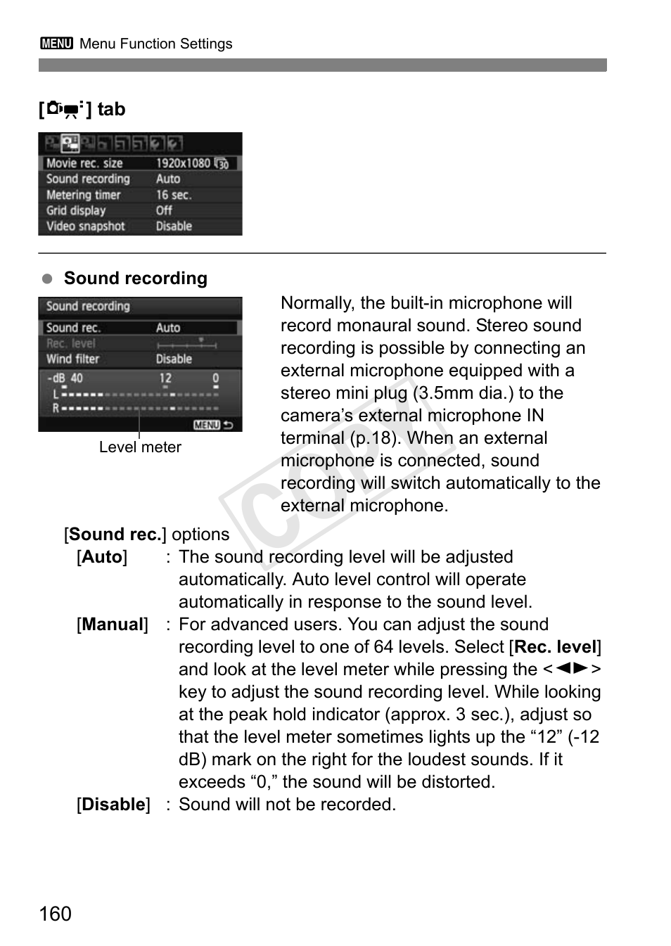 Cop y | Canon EOS Rebel T3i 18-55mm IS II Lens Kit User Manual | Page 160 / 324