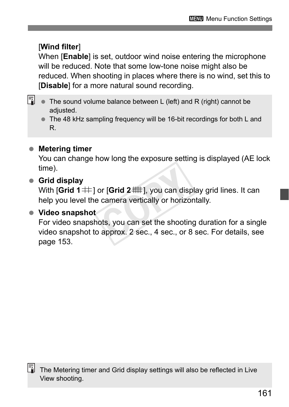 Cop y | Canon EOS Rebel T3i 18-55mm IS II Lens Kit User Manual | Page 161 / 324