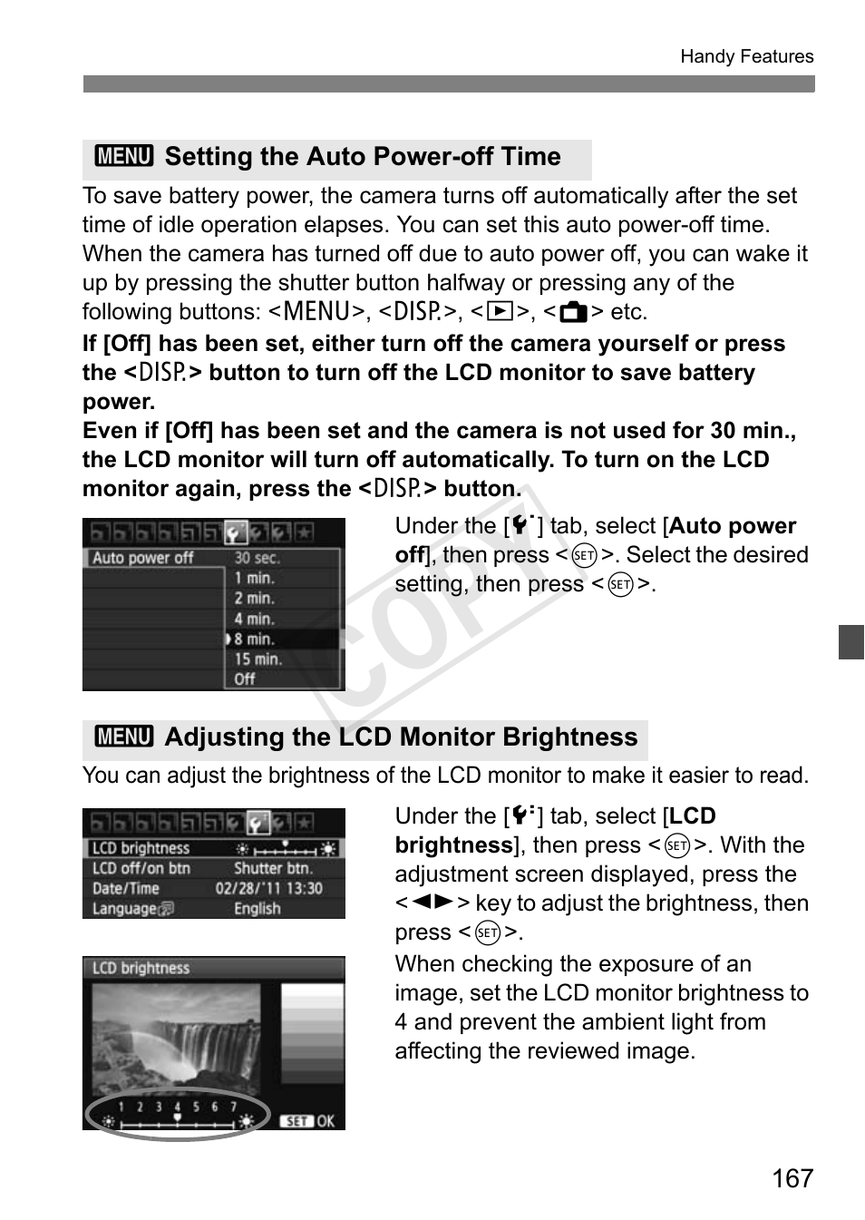 Cop y | Canon EOS Rebel T3i 18-55mm IS II Lens Kit User Manual | Page 167 / 324