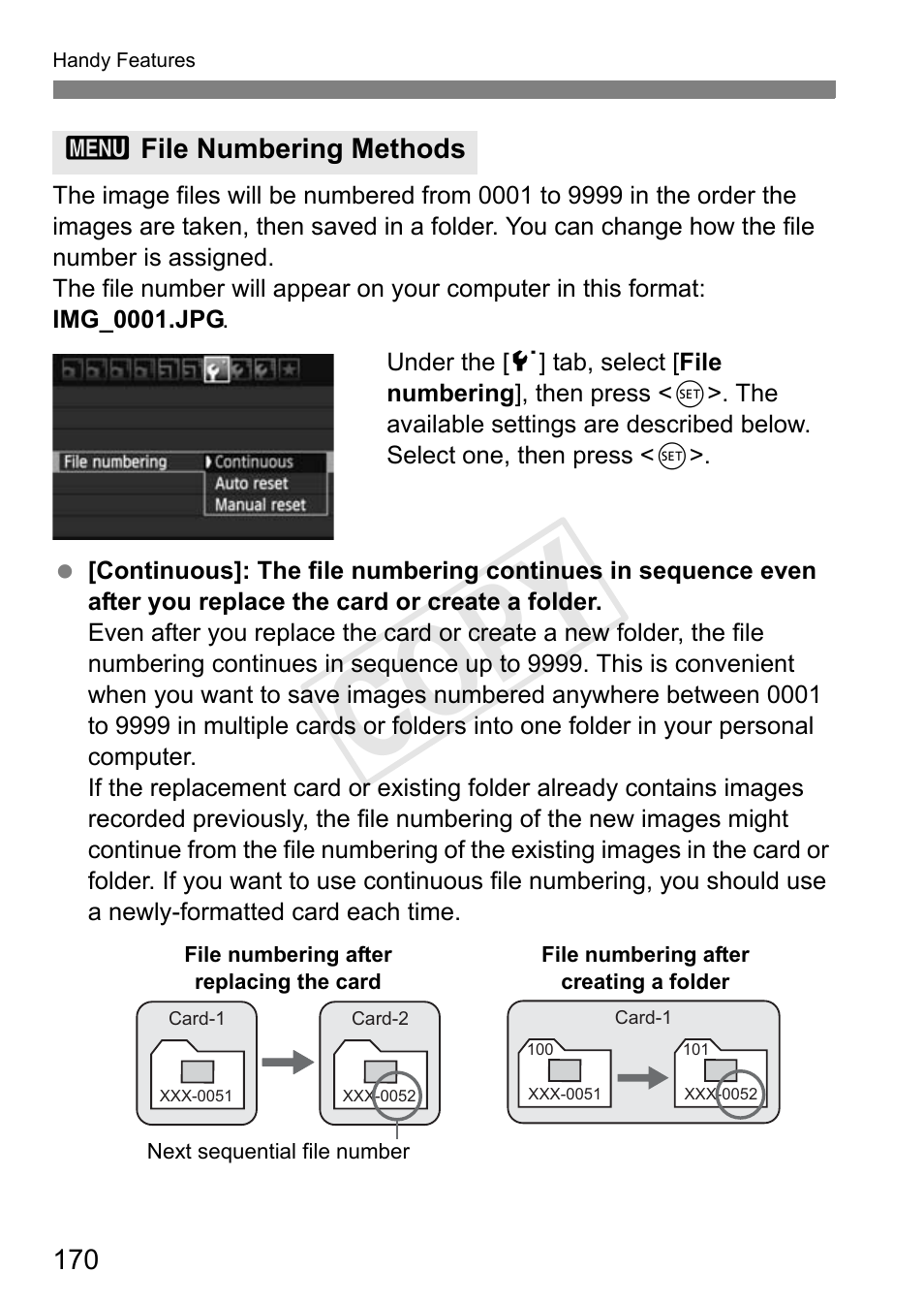 Cop y | Canon EOS Rebel T3i 18-55mm IS II Lens Kit User Manual | Page 170 / 324
