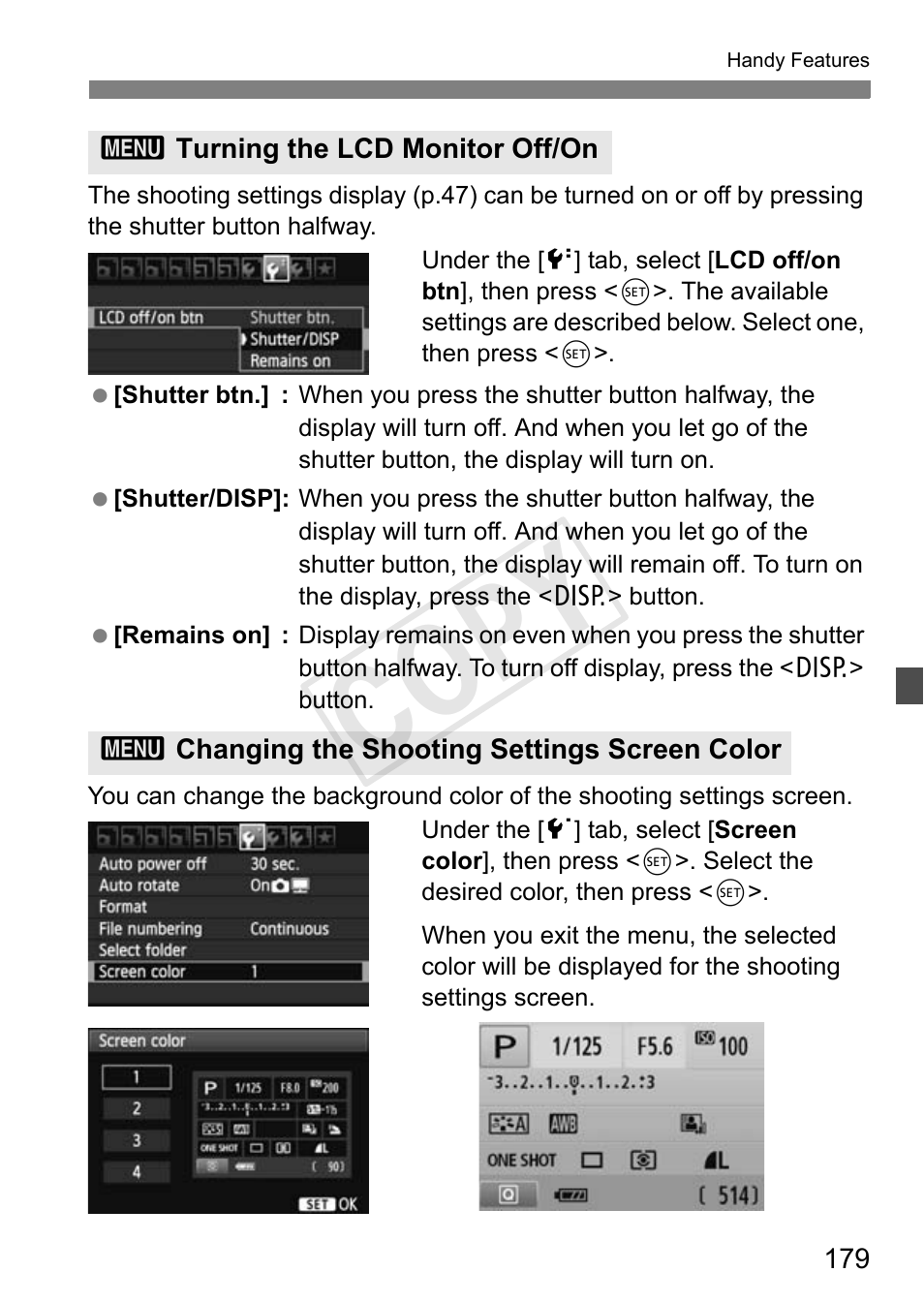 Cop y | Canon EOS Rebel T3i 18-55mm IS II Lens Kit User Manual | Page 179 / 324