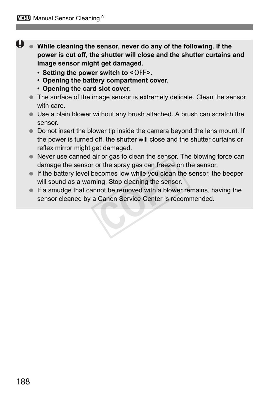 Cop y | Canon EOS Rebel T3i 18-55mm IS II Lens Kit User Manual | Page 188 / 324