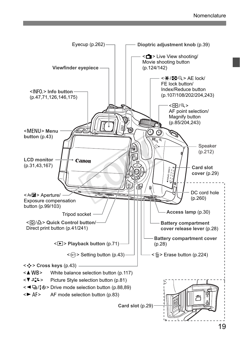 Cop y | Canon EOS Rebel T3i 18-55mm IS II Lens Kit User Manual | Page 19 / 324