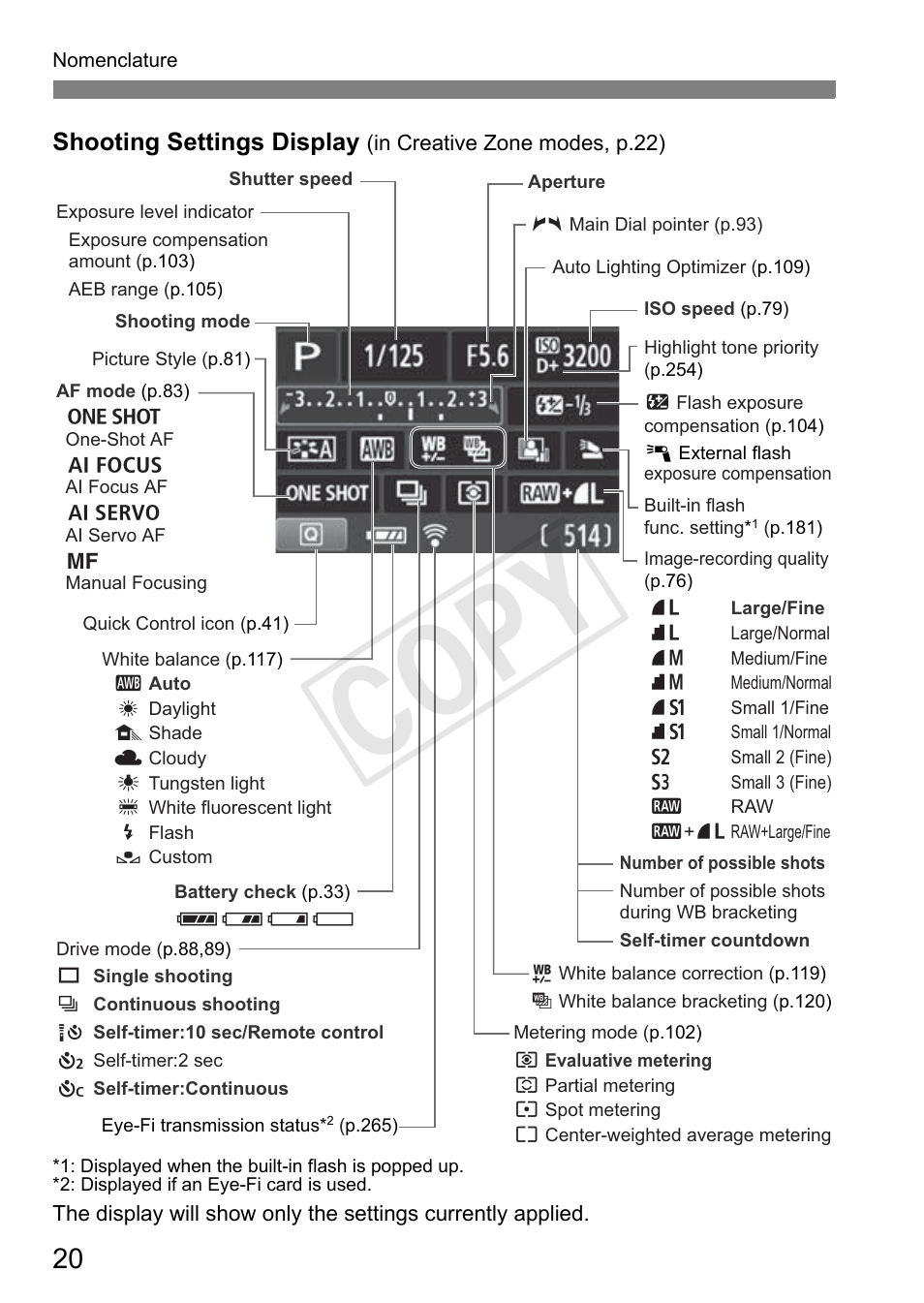 Cop y | Canon EOS Rebel T3i 18-55mm IS II Lens Kit User Manual | Page 20 / 324