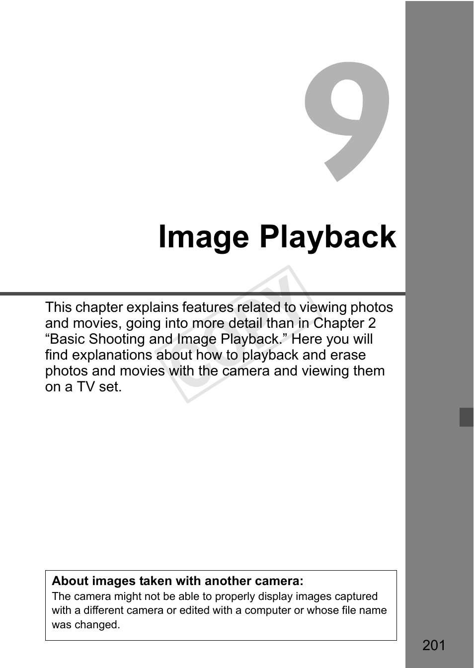 Cop y, Image playback | Canon EOS Rebel T3i 18-55mm IS II Lens Kit User Manual | Page 201 / 324