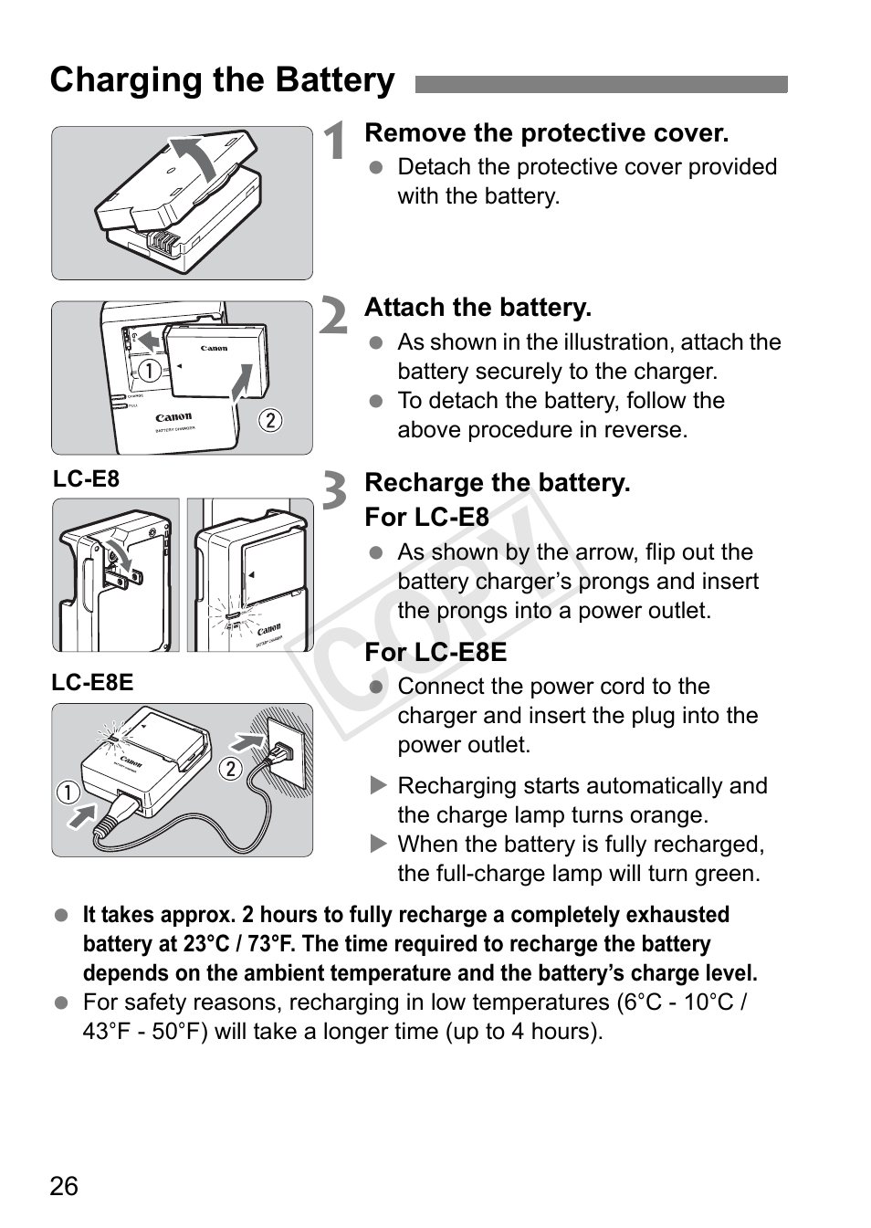 Cop y | Canon EOS Rebel T3i 18-55mm IS II Lens Kit User Manual | Page 26 / 324