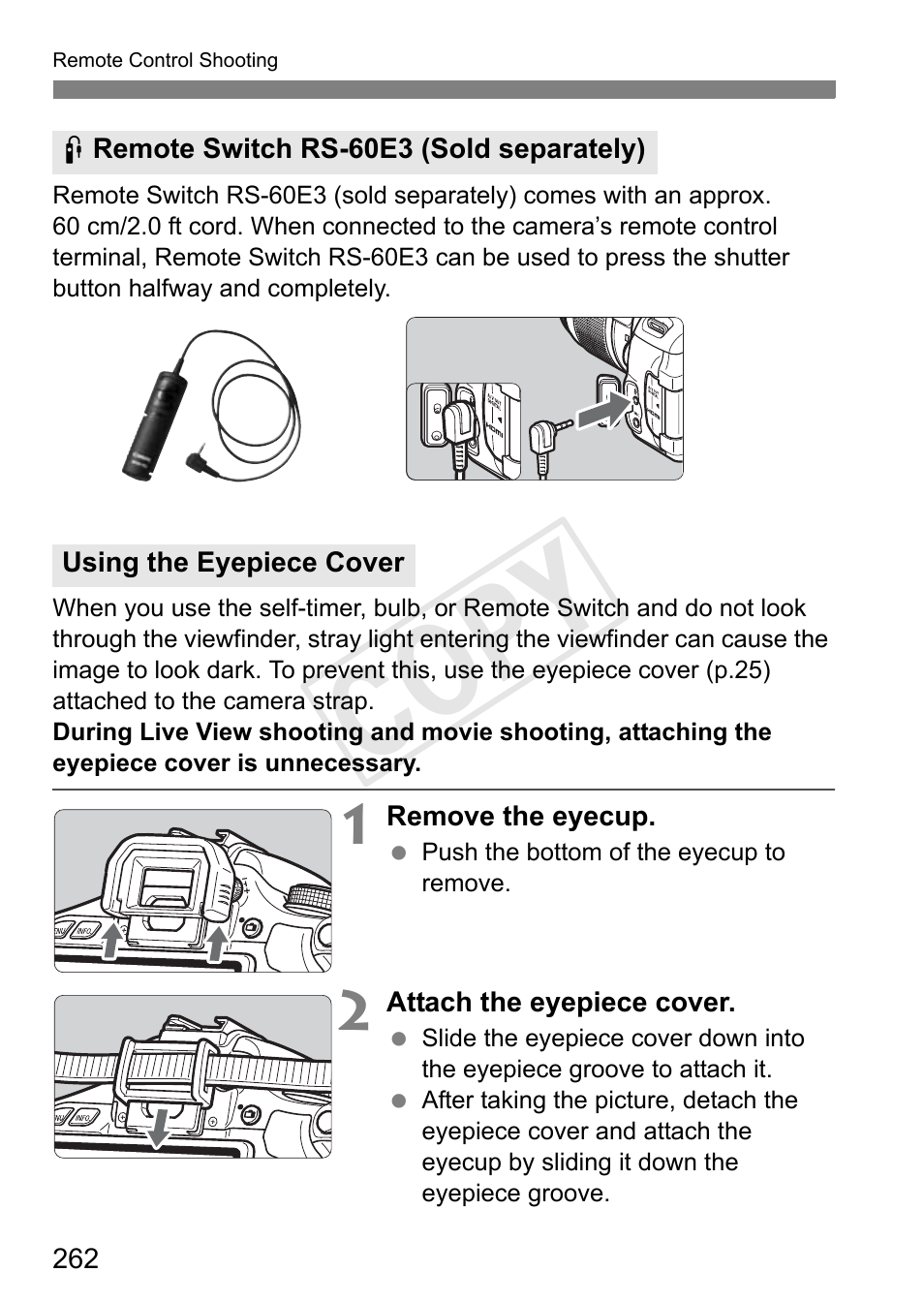 Cop y | Canon EOS Rebel T3i 18-55mm IS II Lens Kit User Manual | Page 262 / 324
