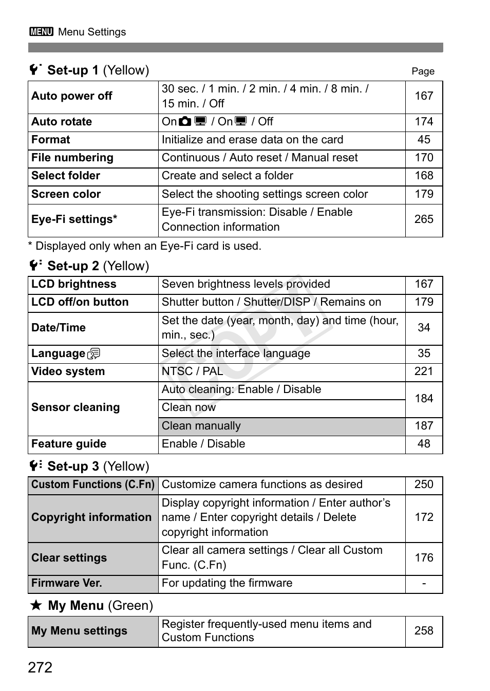 Cop y | Canon EOS Rebel T3i 18-55mm IS II Lens Kit User Manual | Page 272 / 324