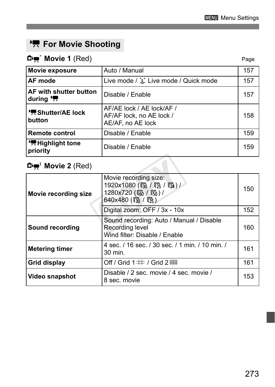 Cop y | Canon EOS Rebel T3i 18-55mm IS II Lens Kit User Manual | Page 273 / 324