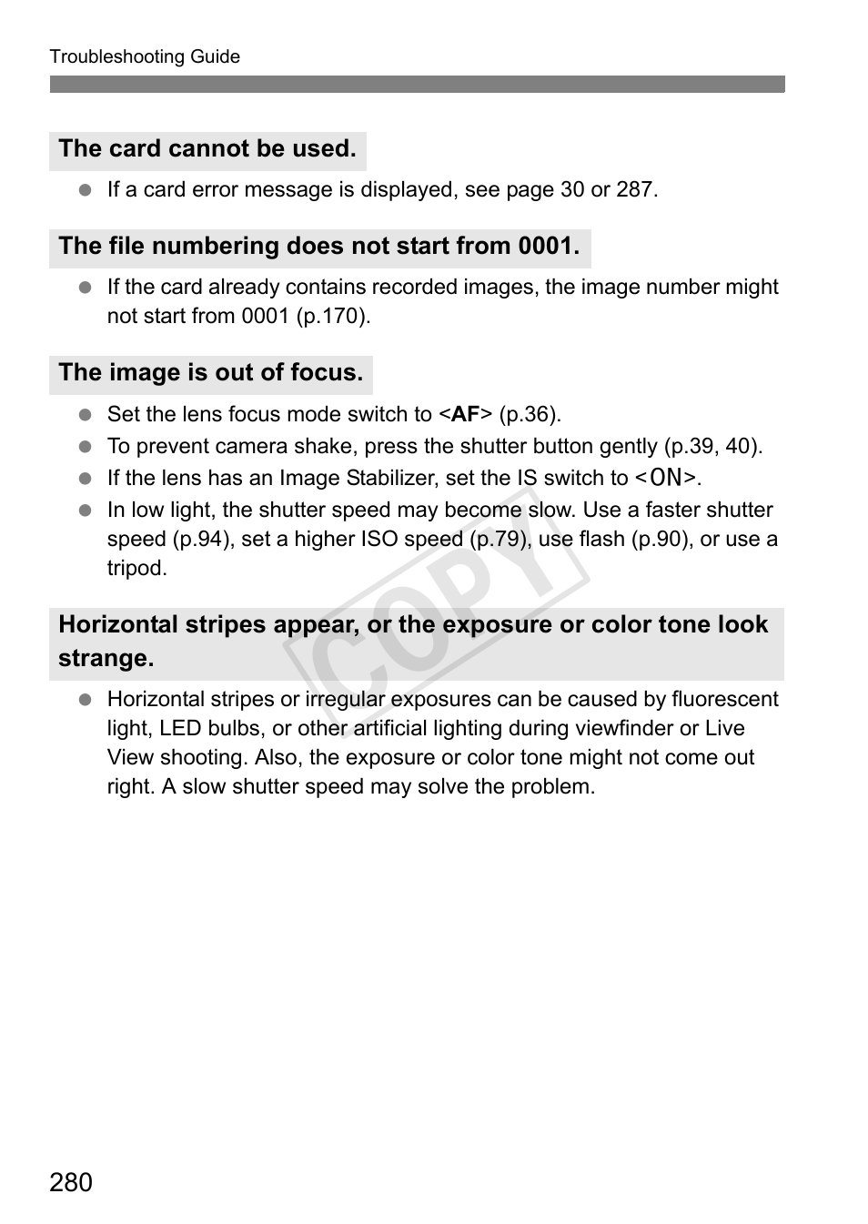 Cop y | Canon EOS Rebel T3i 18-55mm IS II Lens Kit User Manual | Page 280 / 324