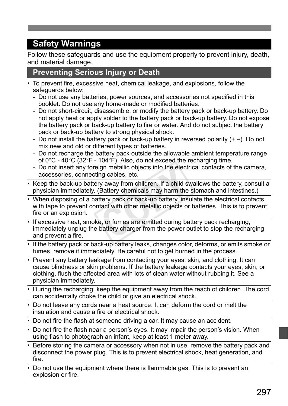 Cop y | Canon EOS Rebel T3i 18-55mm IS II Lens Kit User Manual | Page 297 / 324