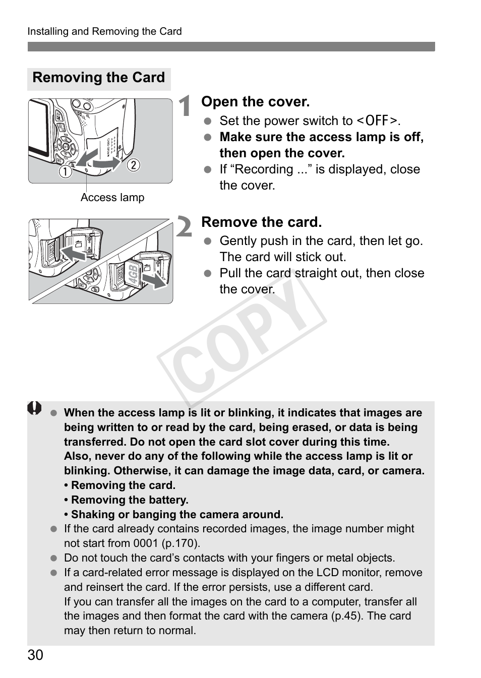 Cop y | Canon EOS Rebel T3i 18-55mm IS II Lens Kit User Manual | Page 30 / 324
