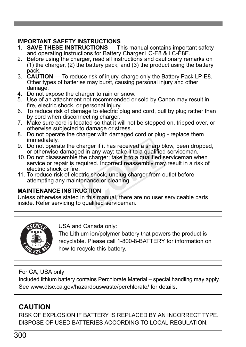 Cop y | Canon EOS Rebel T3i 18-55mm IS II Lens Kit User Manual | Page 300 / 324