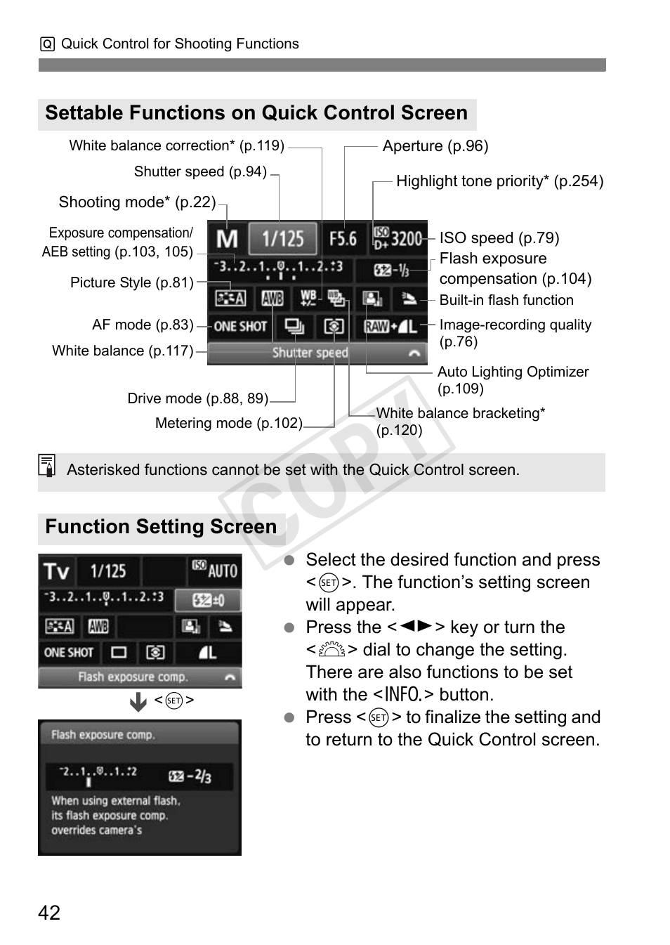 Cop y | Canon EOS Rebel T3i 18-55mm IS II Lens Kit User Manual | Page 42 / 324