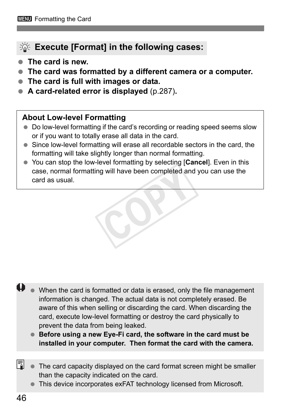 Cop y | Canon EOS Rebel T3i 18-55mm IS II Lens Kit User Manual | Page 46 / 324
