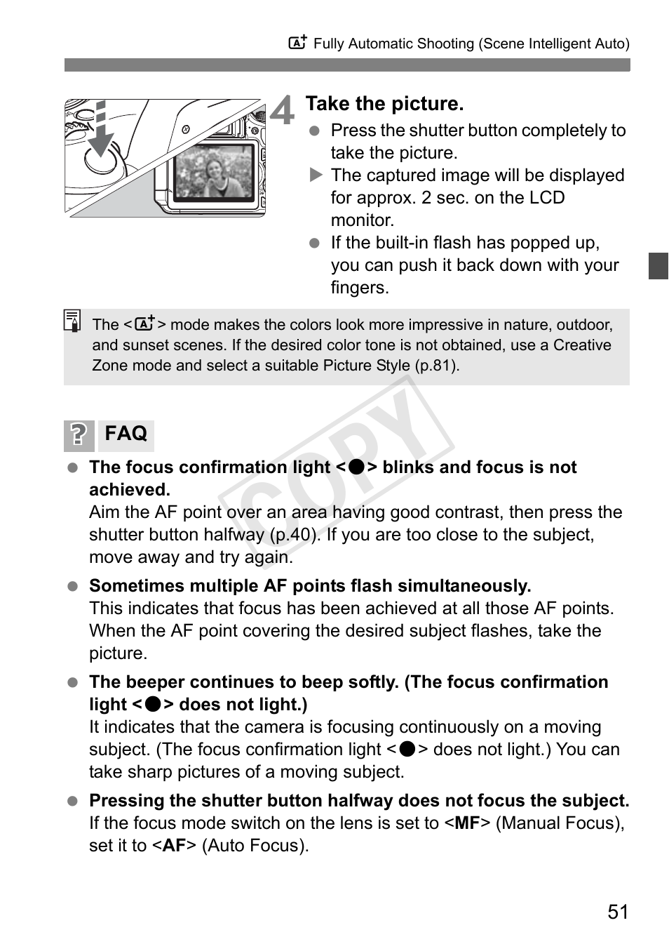 Cop y | Canon EOS Rebel T3i 18-55mm IS II Lens Kit User Manual | Page 51 / 324