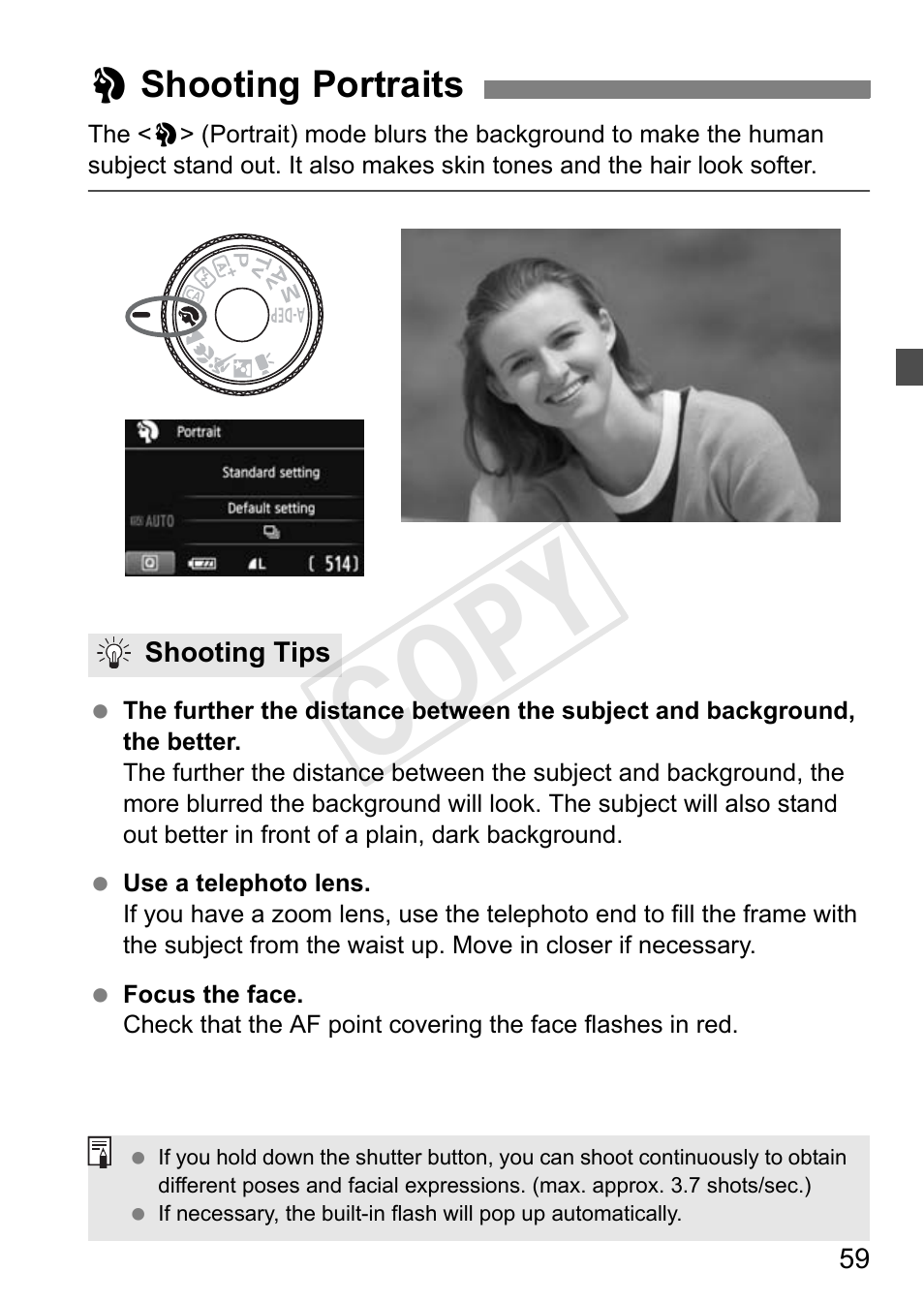 Cop y | Canon EOS Rebel T3i 18-55mm IS II Lens Kit User Manual | Page 59 / 324