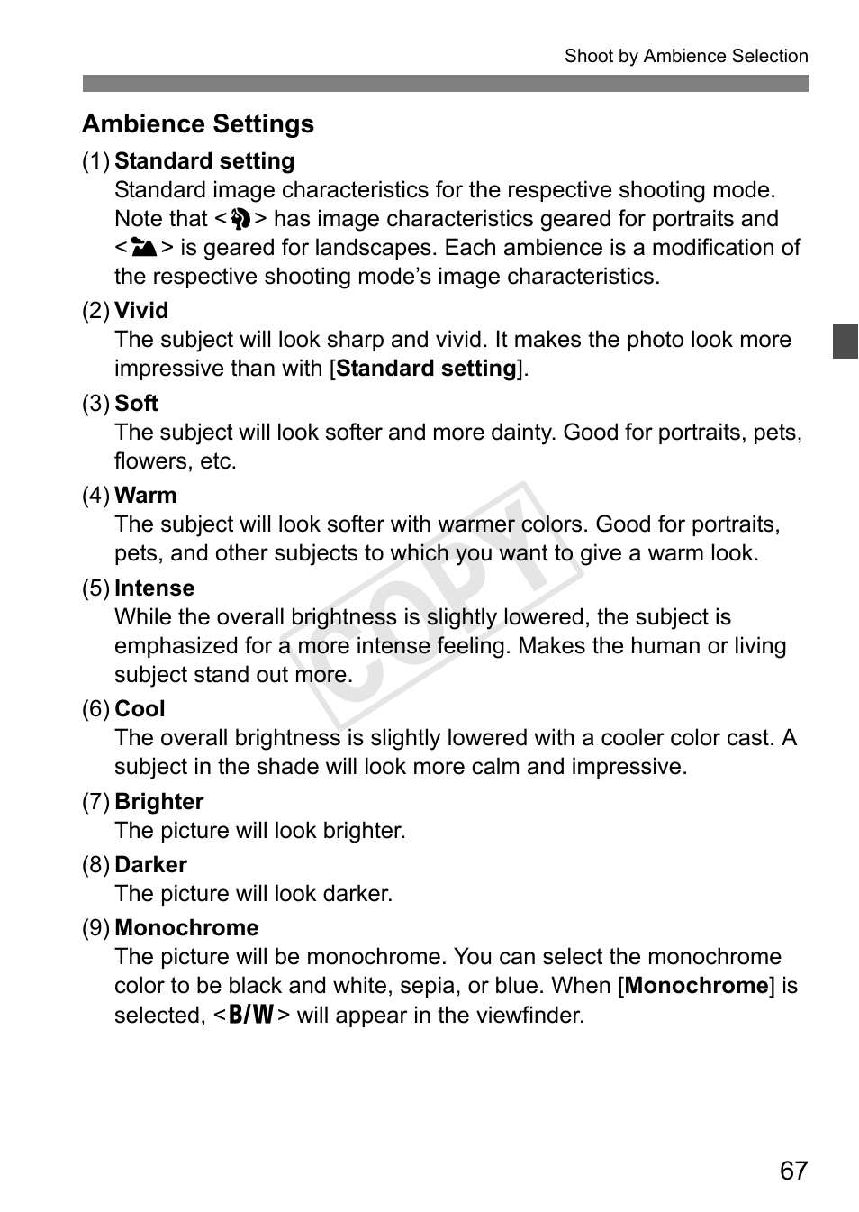 Cop y | Canon EOS Rebel T3i 18-55mm IS II Lens Kit User Manual | Page 67 / 324