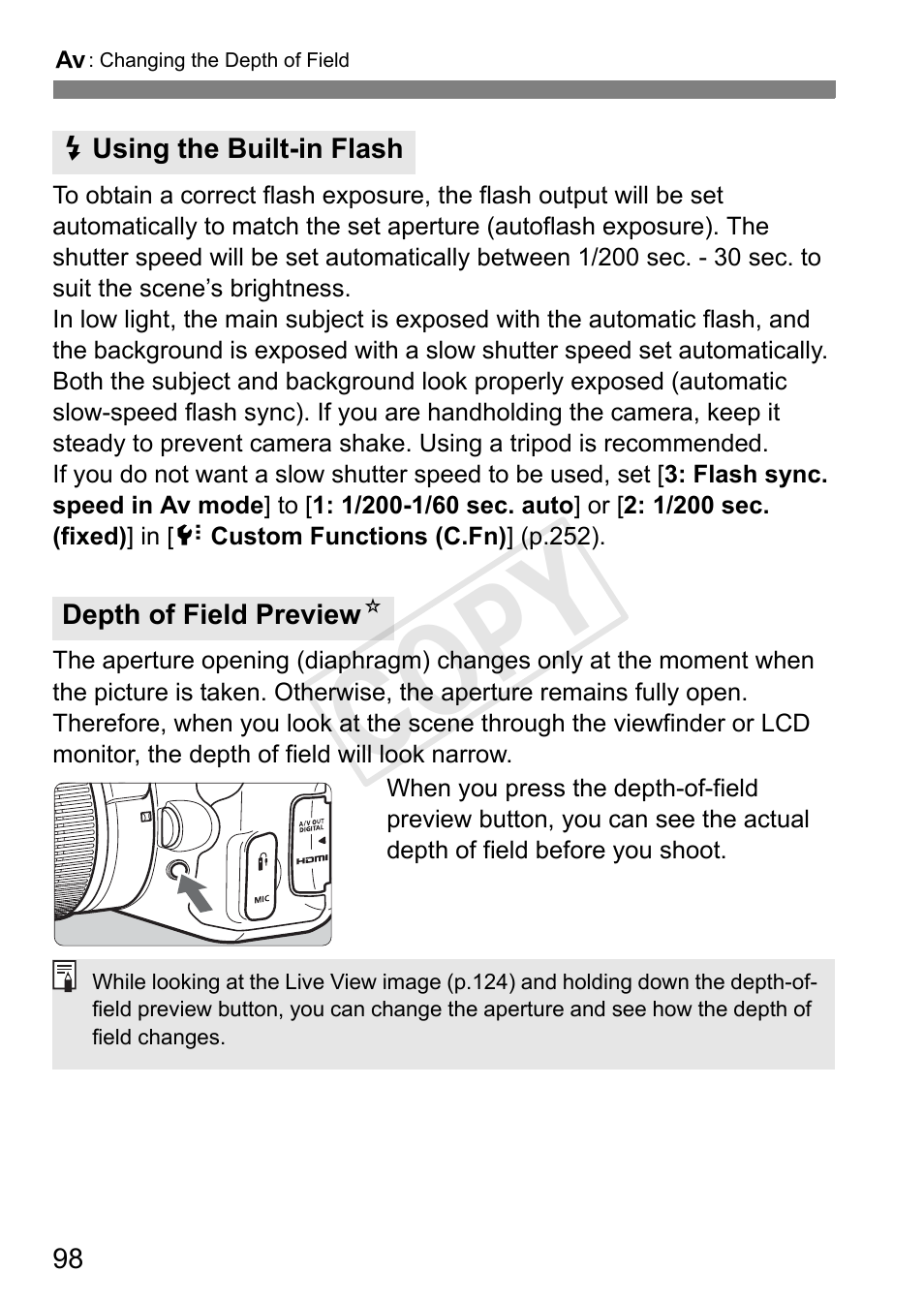 Cop y | Canon EOS Rebel T3i 18-55mm IS II Lens Kit User Manual | Page 98 / 324