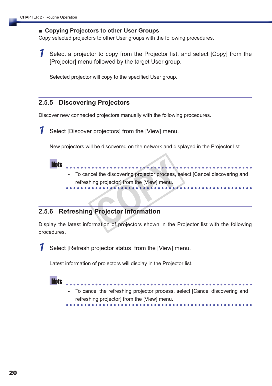 Cop y | Canon REALIS SX80 MARK II User Manual | Page 20 / 25