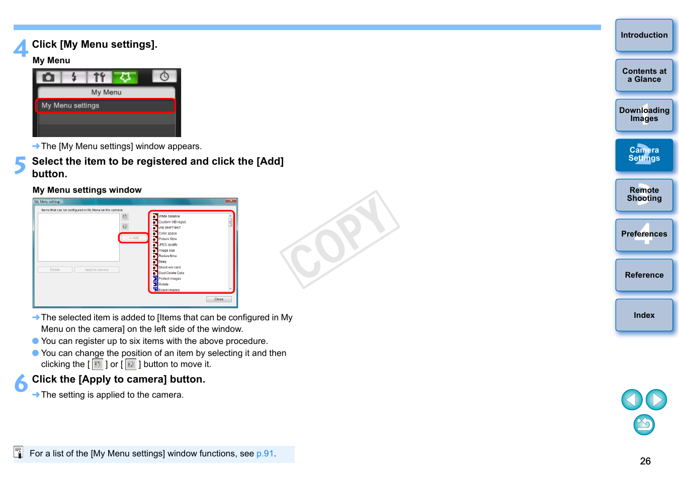 Cop y | Canon EOS Rebel T3i 18-55mm IS II Lens Kit User Manual | Page 27 / 102