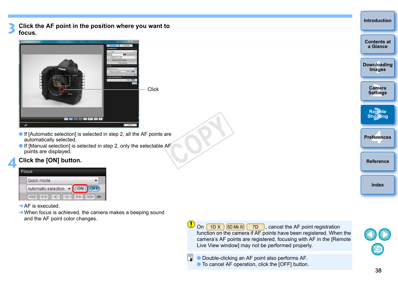 Cop y | Canon EOS Rebel T3i 18-55mm IS II Lens Kit User Manual | Page 39 / 102