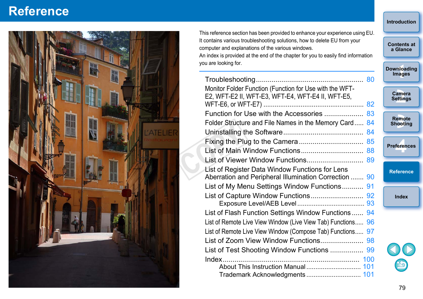 Reference, C op y | Canon EOS Rebel T3i 18-55mm IS II Lens Kit User Manual | Page 80 / 102