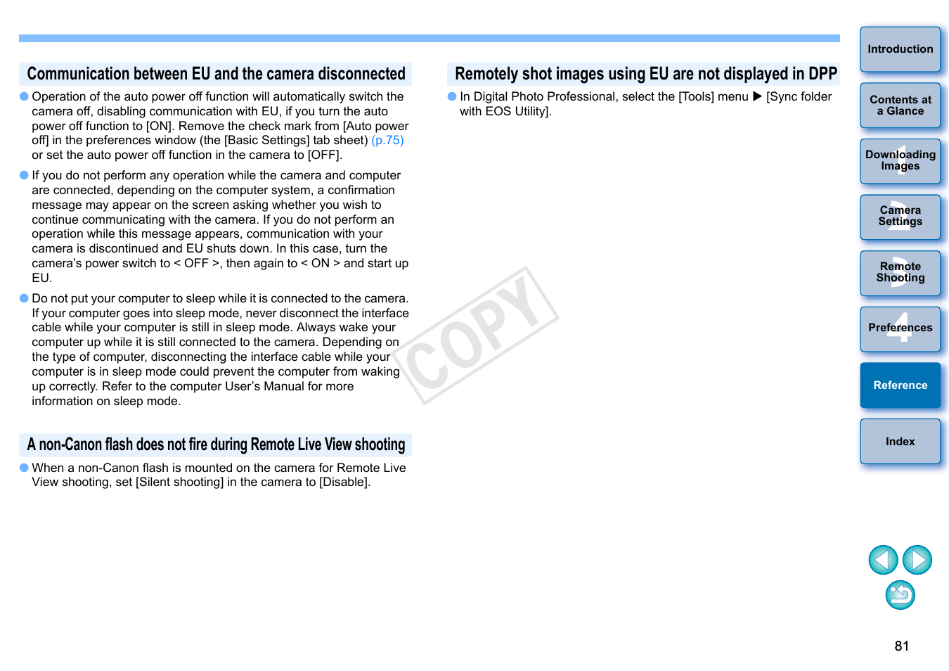 Cop y | Canon EOS Rebel T3i 18-55mm IS II Lens Kit User Manual | Page 82 / 102
