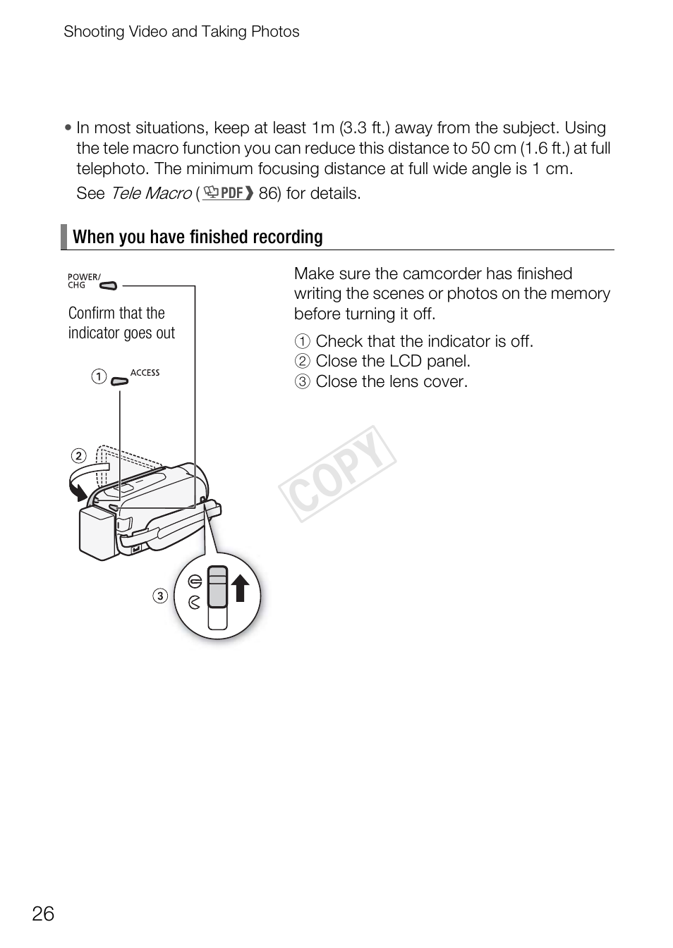 Cop y | Canon VIXIA HF R400 User Manual | Page 26 / 37
