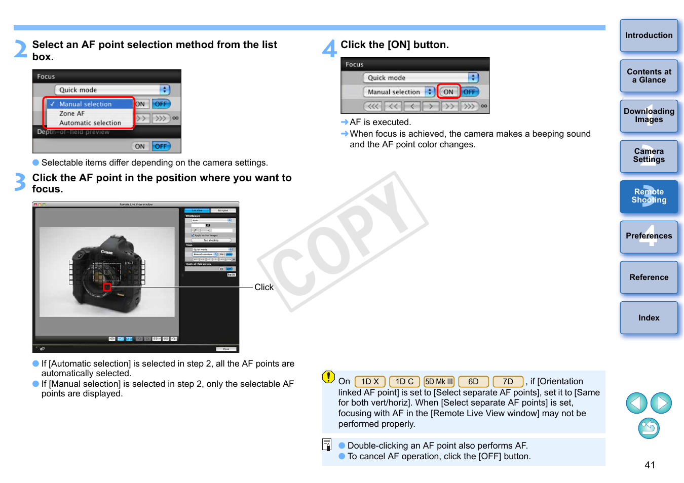 Cop y | Canon EOS Rebel T5i 18-55mm IS STM Lens Kit User Manual | Page 42 / 109