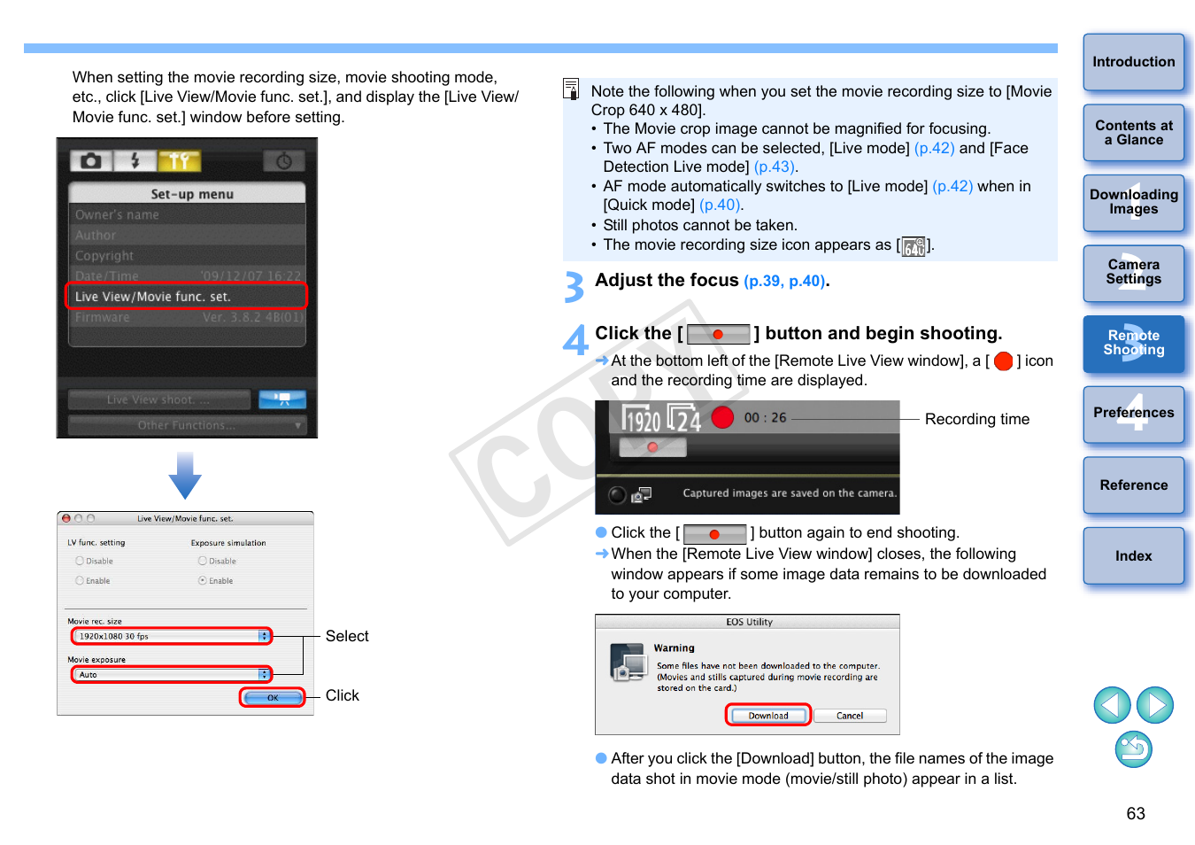 Cop y | Canon EOS Rebel T5i 18-55mm IS STM Lens Kit User Manual | Page 64 / 109
