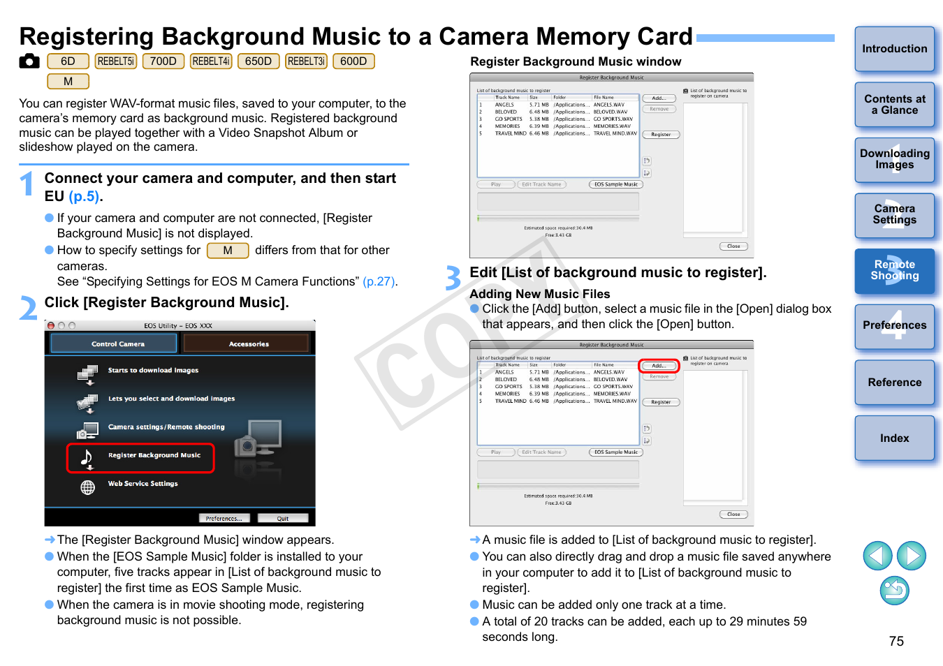 P.75, P.75 to p.7, Cop y | Canon EOS Rebel T5i 18-55mm IS STM Lens Kit User Manual | Page 76 / 109