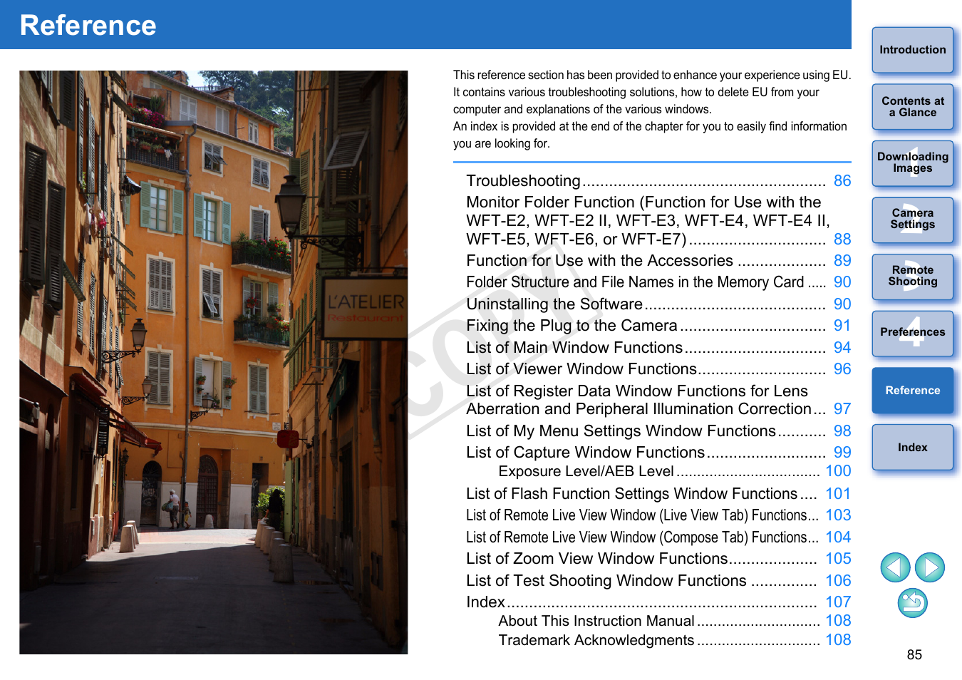 Reference, C op y | Canon EOS Rebel T5i 18-55mm IS STM Lens Kit User Manual | Page 86 / 109