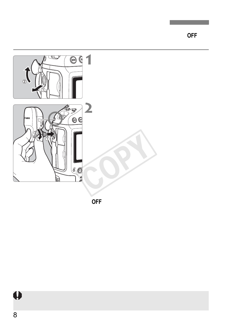 Cop y, カメラに取り付ける / 取り外す | Canon GPS Receiver GP-E1 User Manual | Page 10 / 228