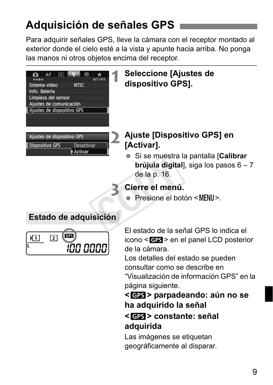 Cop y | Canon GPS Receiver GP-E1 User Manual | Page 131 / 228