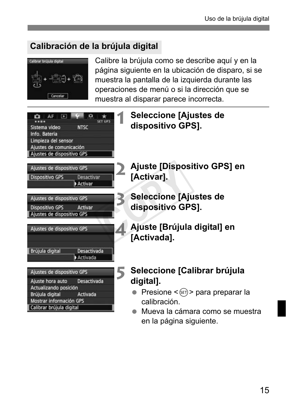 Cop y | Canon GPS Receiver GP-E1 User Manual | Page 137 / 228