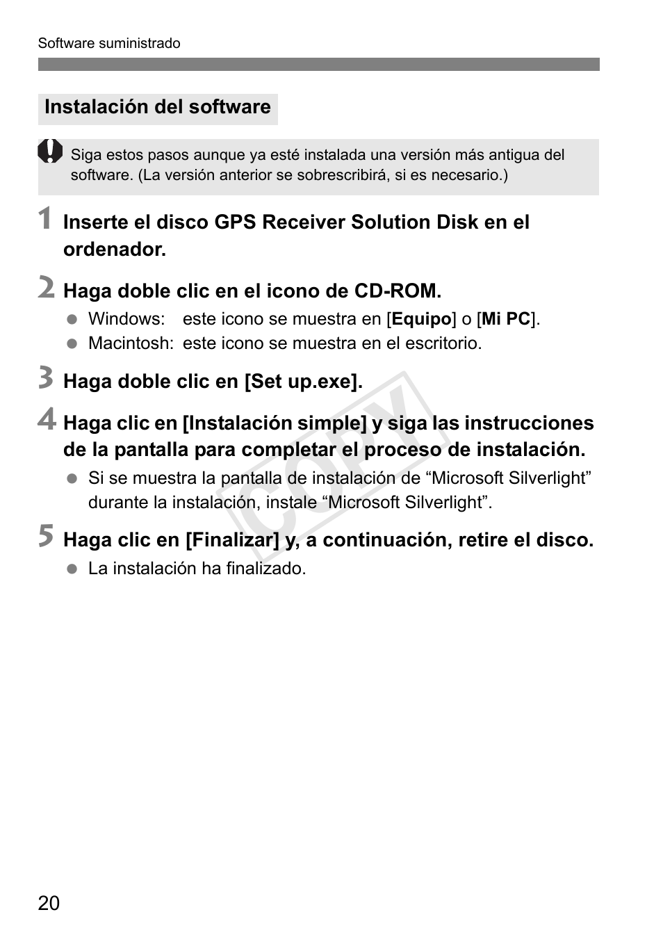 Cop y | Canon GPS Receiver GP-E1 User Manual | Page 142 / 228