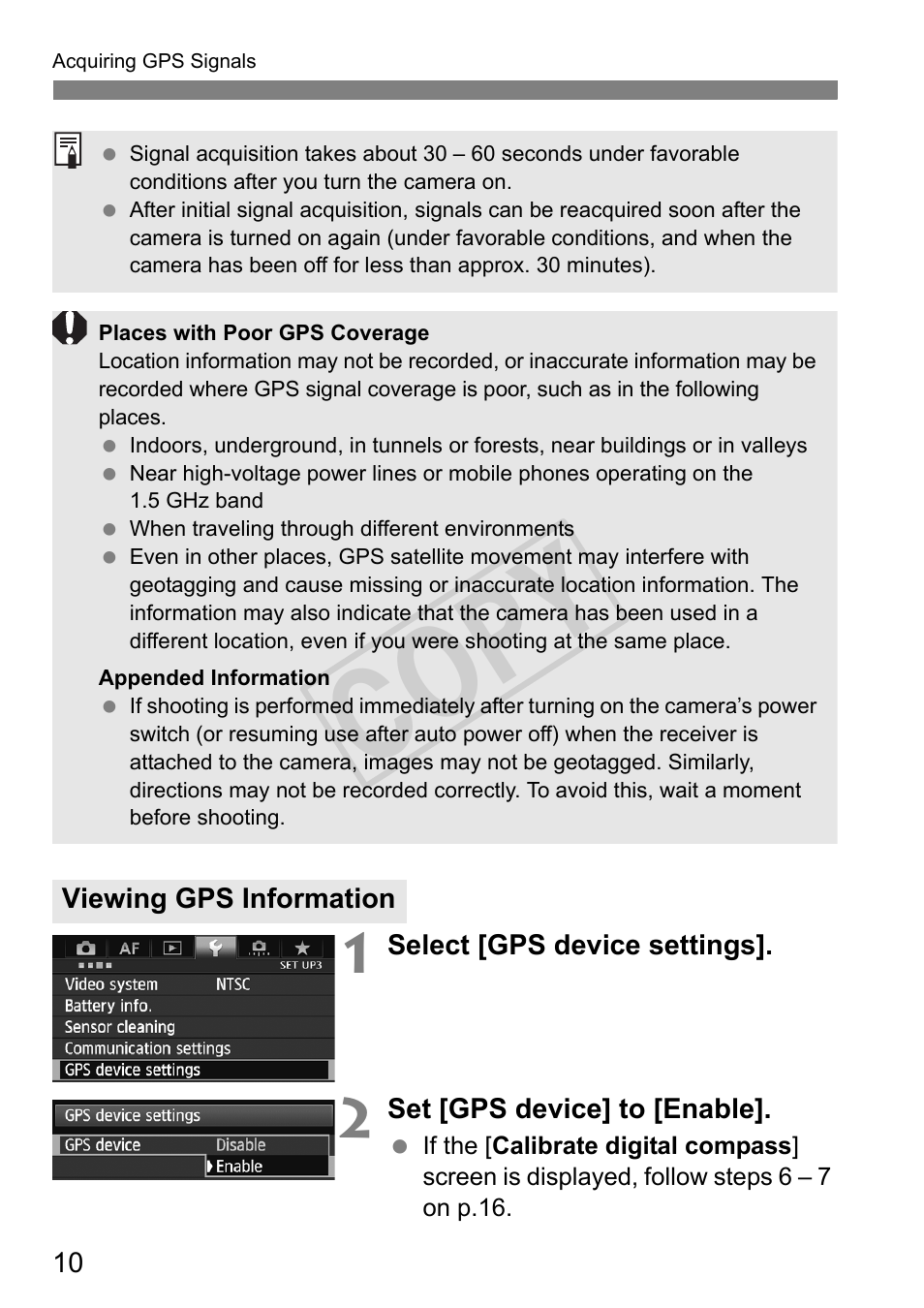 Cop y | Canon GPS Receiver GP-E1 User Manual | Page 36 / 228