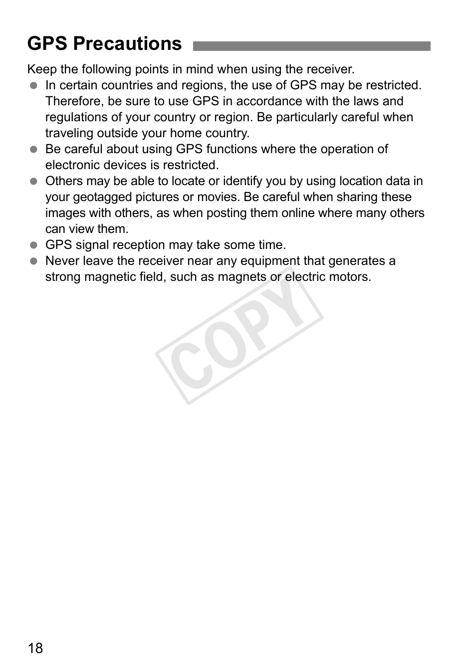 Cop y | Canon GPS Receiver GP-E1 User Manual | Page 44 / 228