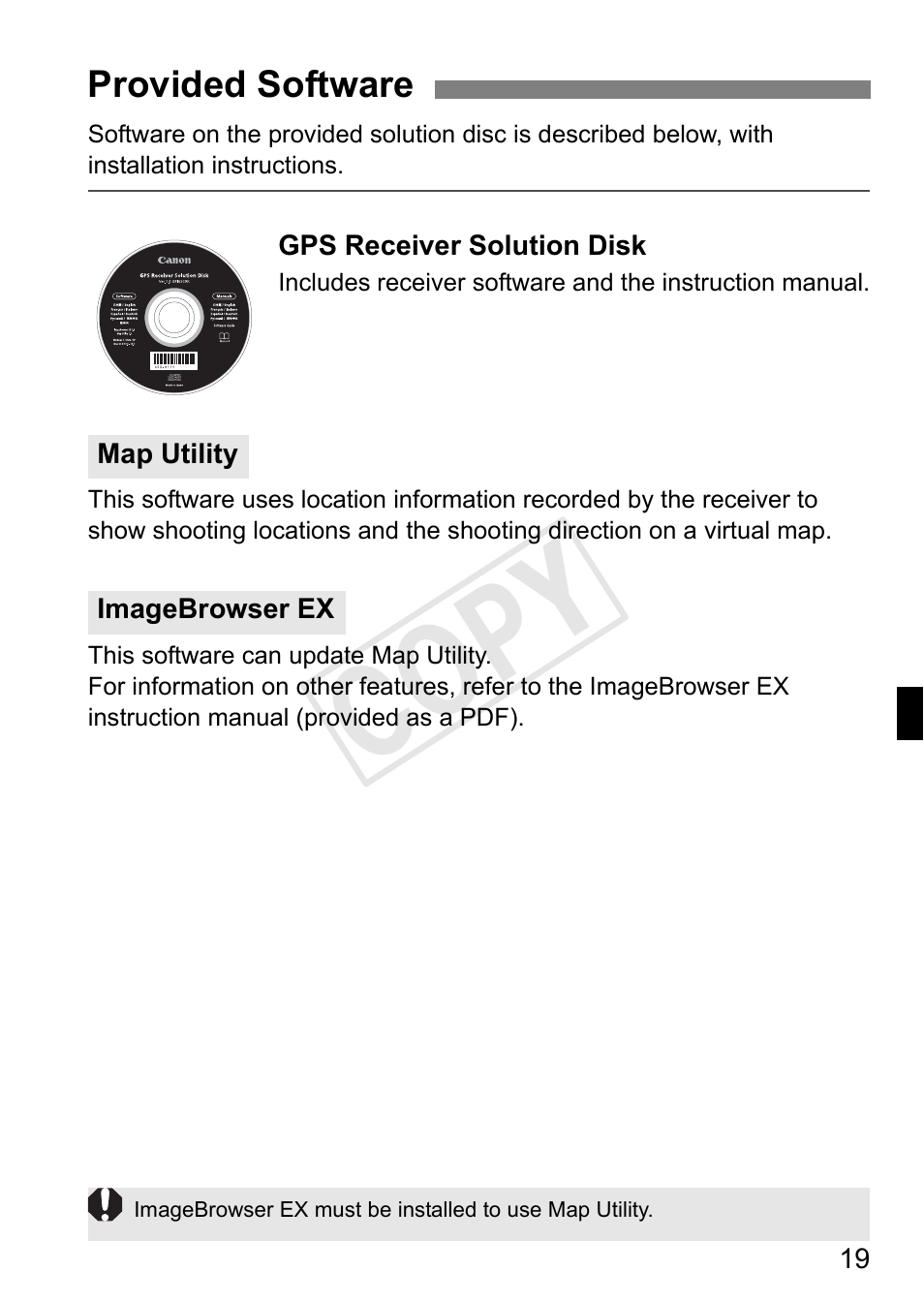 Cop y | Canon GPS Receiver GP-E1 User Manual | Page 45 / 228