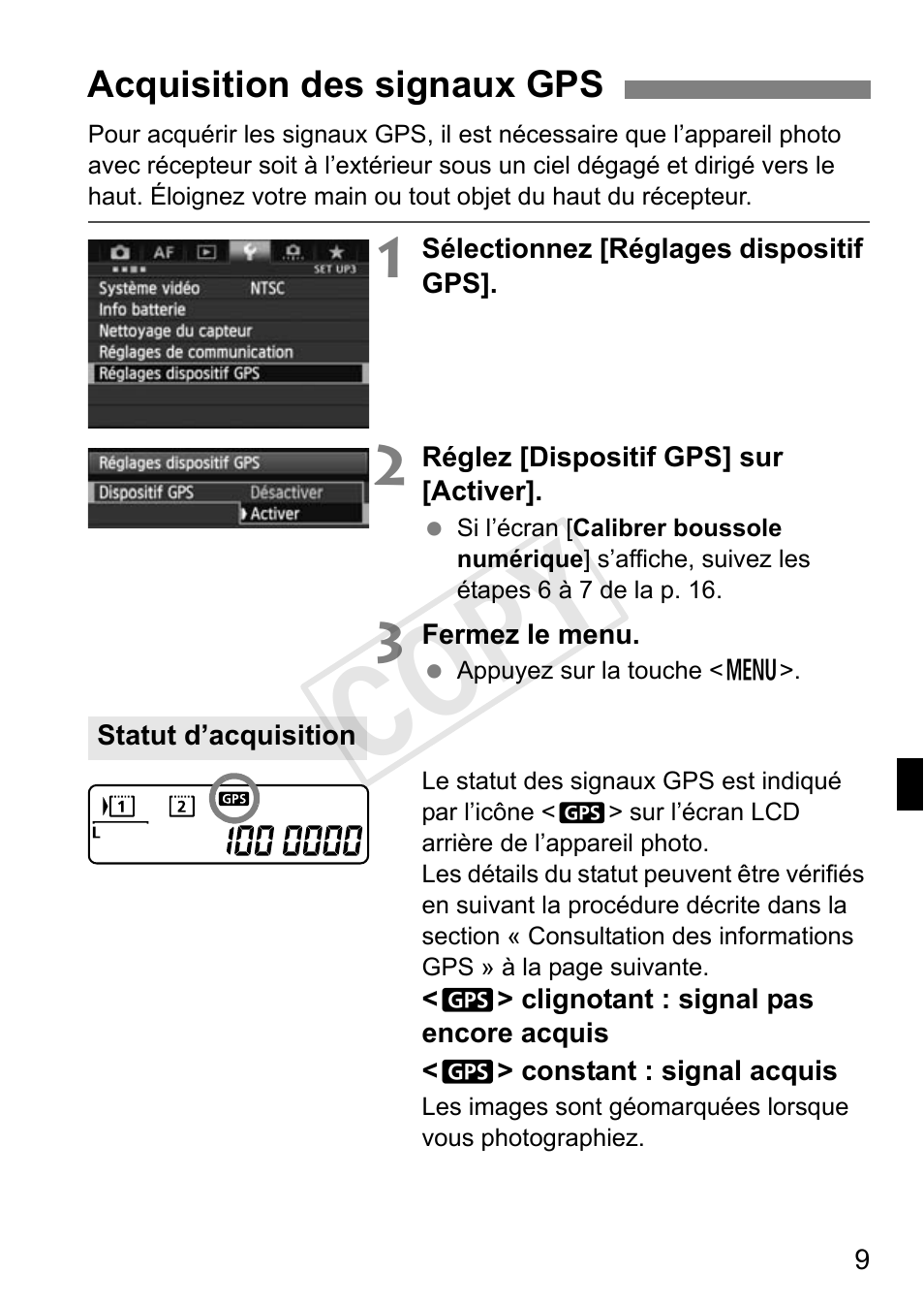 Cop y | Canon GPS Receiver GP-E1 User Manual | Page 59 / 228