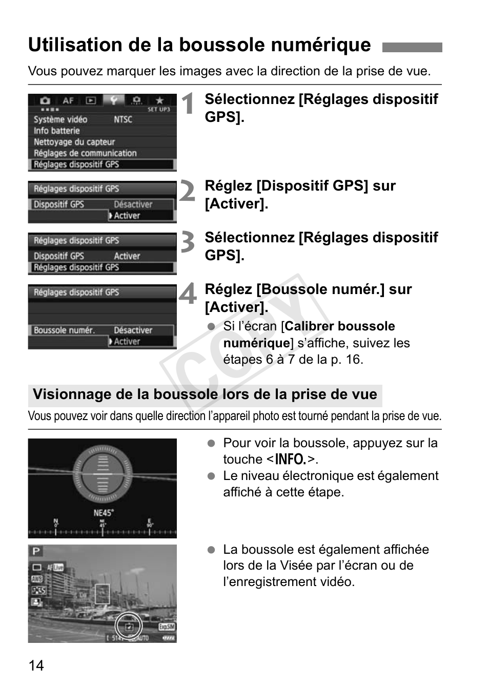 Cop y | Canon GPS Receiver GP-E1 User Manual | Page 64 / 228