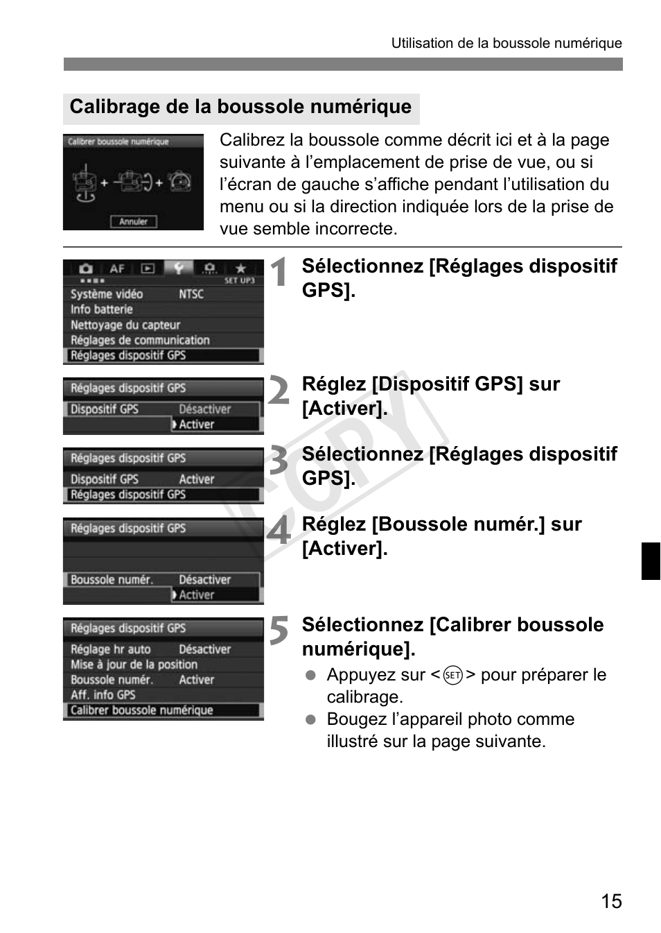 Cop y | Canon GPS Receiver GP-E1 User Manual | Page 65 / 228
