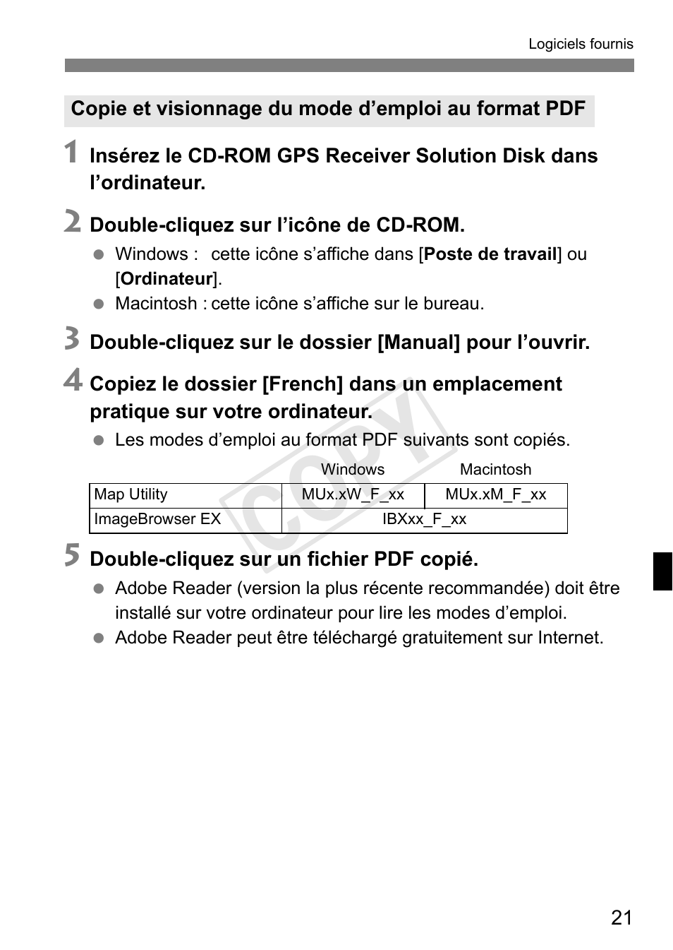 Cop y | Canon GPS Receiver GP-E1 User Manual | Page 71 / 228