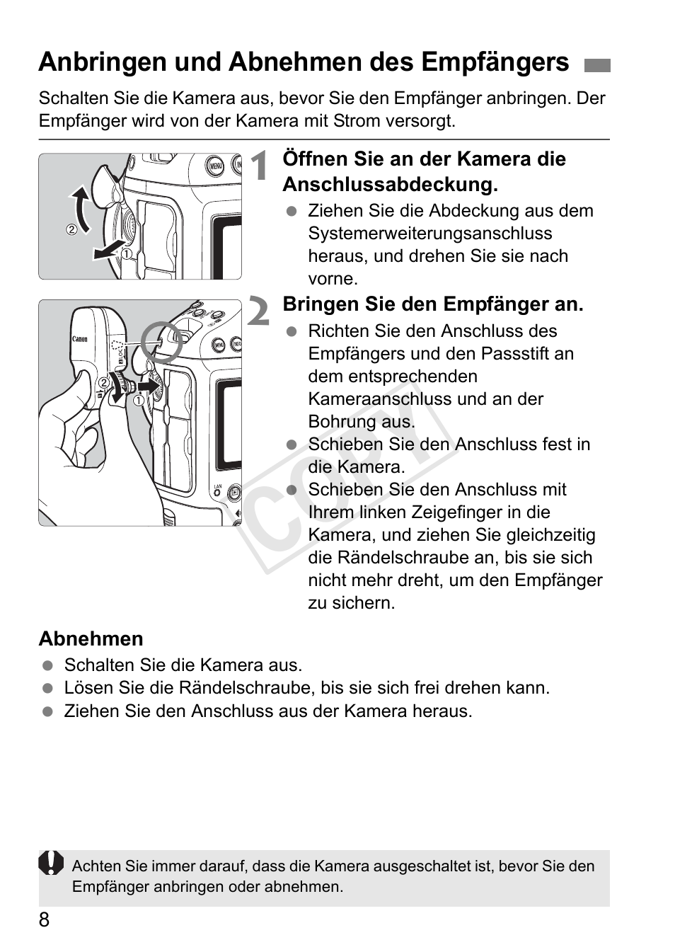 Cop y | Canon GPS Receiver GP-E1 User Manual | Page 82 / 228