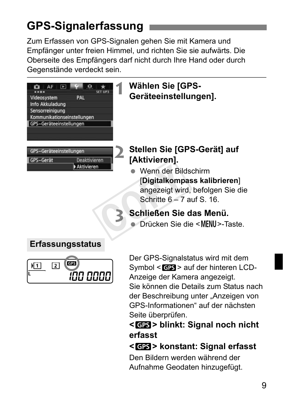 Cop y | Canon GPS Receiver GP-E1 User Manual | Page 83 / 228