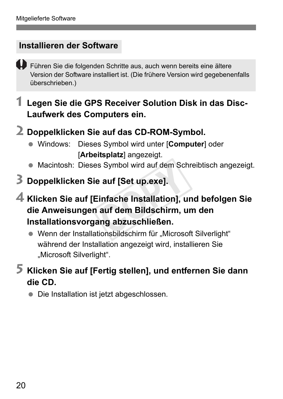 Cop y | Canon GPS Receiver GP-E1 User Manual | Page 94 / 228
